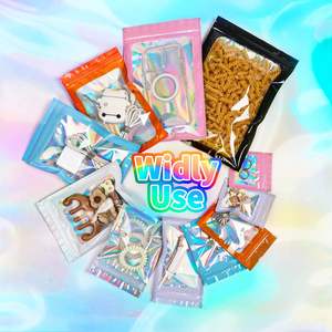 再利用可能な3面シールヒートシールジッパーポーチグラデーションレインボージップロックジッパーマイラー包装袋 - Product Image 4