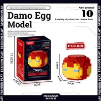 K139-148 Blocs de construction miniatures en plastique ABS de dessin animé, jouet de construction, cadeau décoratif, compatible avec 200-300 pièces