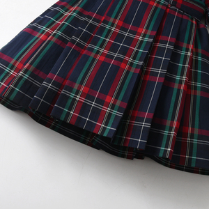 Boutique Giáng Sinh Phong Cách Cô Gái Ăn Mặc Mùa Hè Màu Đỏ Màu Xanh Lá Cây Sọc Mô Hình Peter Pan Cổ Áo Cô Gái Sang Trọng Ăn Mặc Với Chất Lượng Cao Nút - Product Image 6