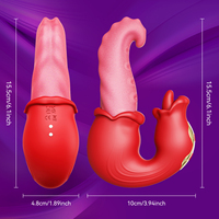 Großhandel FT-004-018 Teleskopischer Silikon-Vibrator mit Stoßfunktion USB-Aufladbar IPX6 Wasserdicht für Frauen-OEM