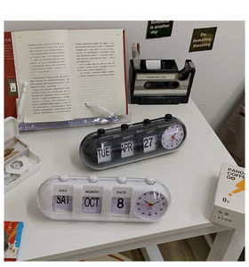 Battery Powered Date Day Showing Retro Quartz Design Desk <strong>Clocks</strong> Classic Home Decor Desk Table Alarm <strong>Clock</strong> - Product Image 4