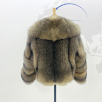 Veste courte en fourrure de renard luxueuse et moelleuse - Vêtement d'extérieur en fourrure épaisse et chaude pour femmes en hiver