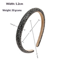 Serre-tête en strass de style coréen et japonais, accessoire capillaire haut de gamme et tendance, à bord fin et couronne haute