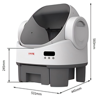 Caja de Arena Autolimpiable con Parte Superior Abierta, Caja de Arena Automática Grande para Múltiples Gatos con Sensores de Seguridad, Control por Aplicación, Inodoro Inteligente
