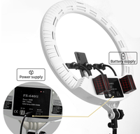Lampe annulaire LED professionnelle 22 pouces Yidoblo FS-640SII 100W avec trépied pour maquillage, vidéo, studio photo et éclairage en direct