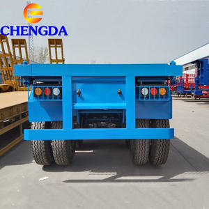 Semi-<span class=keywords><strong>remorque</strong></span> plateau <span class=keywords><strong>de</strong></span> 40 pieds <span class=keywords><strong>de</strong></span> haute qualité, neuve, fabriquée en Chine, pour bateaux, 3 essieux, 60 tonnes - Product Image 4
