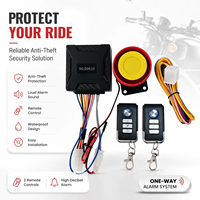 Kit d'alarme de sécurité unidirectionnelle pour moto, télécommande universelle étanche, capteur de choc, dispositif antivol, sirène forte, ABS