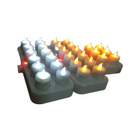 Remplissage inductif en plastique LED bougie chauffe-plat