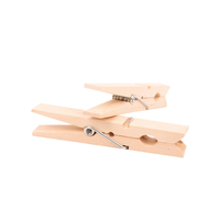 Pinzas de Ropa de Madera de Abedul Ecológicas con Logotipo Personalizado, Pinzas de Madera Lisas para Colgar Ropa en el Hogar