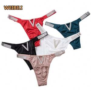 Venta al por mayor Ropa interior <span class=keywords><strong>de</strong></span> las <span class=keywords><strong>mujeres</strong></span> Sexy Color contrastante Deportes <span class=keywords><strong>Hilo</strong></span> Algodón Carta Tanga para las <span class=keywords><strong>mujeres</strong></span> - Product Image 1