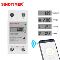 Compteur d'énergie intelligent Tuya WIFI sur rail DIN WDS688 110V 220V AC, compteur de puissance électrique KWh, minuterie à commande à distance, numérique Z28