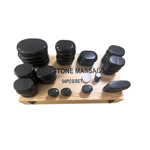Kit de thérapie en <span class=keywords><strong>pierre</strong></span> de <span class=keywords><strong>basalte</strong></span> naturelle, boîte en bois, <span class=keywords><strong>Pierre</strong></span> Chaude Naturelle pour spa corporel complet, thérapie par compression chaude, massage - Product Image 1