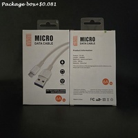 Etiquetas privadas Papel de aluminio resistente y duradero Blindaje Carga rápida V8 Android Micro USB Cables
