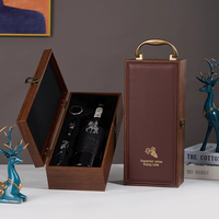 Boîte-cadeau en bois pour vin rouge, rectangulaire, faite à la main, pour une bouteille, 750 ml, logo personnalisé, utilisation universelle