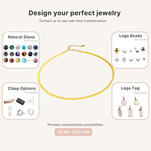 Collier ras du cou minimaliste pour femme en pierres de citrine naturelle OEM, perles délicates, résistant à l'eau, idéal pour les soirées - Product Image 4