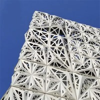 Revêtement mural extérieur en panneaux d'aluminium imperméables OULE, design 3D moderne, fabriqué en Chine, pour hôtels, parcs, façades, perforation murale