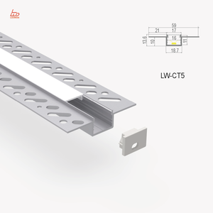 Perfil de <span class=keywords><strong>Aluminio</strong></span> <span class=keywords><strong>LED</strong></span> Personalizado de 1M 2M, <span class=keywords><strong>Canal</strong></span> Empotrado de <span class=keywords><strong>Aluminio</strong></span> <span class=keywords><strong>para</strong></span> Techo de Yeso y Pared - Product Image 3