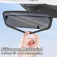 Protection en silicone pour le cadre du rétroviseur, protection des bords, accessoires intérieurs de voiture pour Tesla Model Y / 3