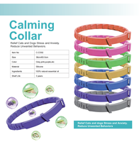Collier apaisant pour animaux de compagnie, imperméable, anti-stress et anti-anxiété, collier aux phéromones pour chats et chiens, pour réduire les comportements indésirables