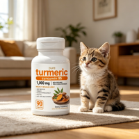 90 Capsules de Curcuma à Haute Absorption, 95% Curcumine, Complément Alimentaire Quotidien à Base de Plantes, Adapté à Tous les Chiens et Chats