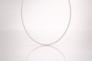 Elegante Collar Gargantilla de Tenis con Diamantes Chapado en Oro Rosa y Cadena de Eslabones, Diseño Minimalista para Regalo de Boda y Compromiso - Product Image 3