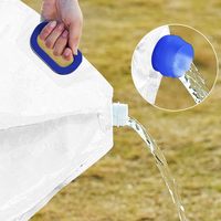 Sans BPA 4L/5L plastique pliant eau café liquide sac de rangement support bec pochette Portable en plein air Camping boisson boisson sac