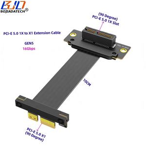 Kabel Ekstensi Kartu Riser Adaptor Dual 90 Derajat PCI-E 5.0 1X ke PCIe X1 Baru dari Pabrik 2026, 16Gbps, 10CM, 0.1M - Product Image 2