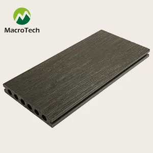 Phong cách hiện đại dễ dàng cài đặt rắn decking co-đùn WPC Composite decking bảng sàn cho sử dụng ngoài trời chải kỹ thuật