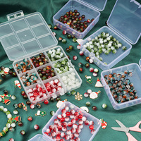 Kit d'accessoires de bijoux faits main pour la fabrication de bracelets en perles de verre soufflé ou en verre, matériaux de bricolage pour perles de Noël