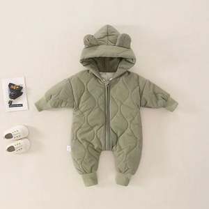 Warm Baby Winter Jumpsuit Fleece Newborn Romper Suits Cute Thick Bear <b>Snowsuit</b> for 0-12 Months Baby Winter Clothes - Product Image 6