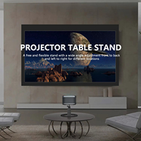 Support de projecteur de bureau en alliage d'aluminium Zhuozhen, avec base antidérapante, trépied universel, rotation à 360°, réglage de l'angle à 45°, charge maximale de 5 kg