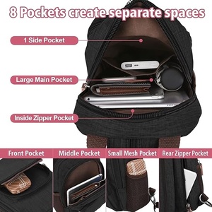 Small <strong>Backpack</strong> <strong>Purse</strong> for Women - Convertible Sling Bag Multiple Compartment Pockets Adjustable Straps <strong>Mini</strong> <strong>Backpack</strong> - Product Image 3