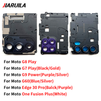 Cadre de couverture de carte mère pour Moto G60 G9 G8 Plus G7 Play Power Lite G 5G One Vision Fusion Plus Objectif de caméra arrière avec support de cadre