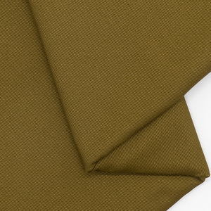 Tela de sarga de algodón lavado grueso 7S, tejido tipo drill, color caqui, materia prima para ropa de trabajo - Product Image 3