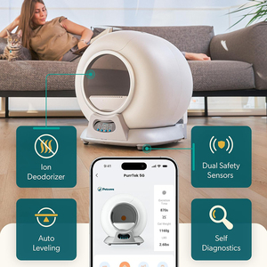Caja de Arena Inteligente Moderna de Gran Capacidad con Autolimpieza, Control por Aplicación, Inodoro <span class=keywords><strong>Seguro</strong></span> para Mascotas con Bolsas de Arena para Varios Gatos - Product Image 3