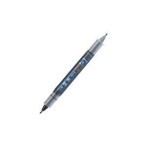 SVS-30KK Stylo de calligraphie à pointe dure Shunpitsu, encre à séchage rapide, deux couleurs, noir et gris clair - Product Image 4