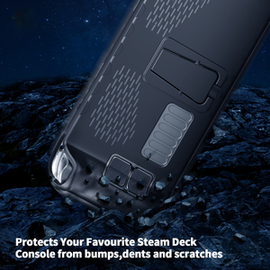 Tideseer Anti-Sturz Gummi TPU Schutzhülle Halterung Touchpad-Tasten-Aufkleber-Set Schwarz Ständer Steam Deck Spielzubehör - Product Image 4