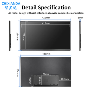 Zhixianda Ultralight 18.5 Inch 1920*1080P Mở Rộng Thứ Hai Màn Hình Hiển Thị Cho Type-C Máy Tính Xách Tay Xbox Chuyển Đổi Xách Tay Chơi Game Màn Hình - Product Image 5