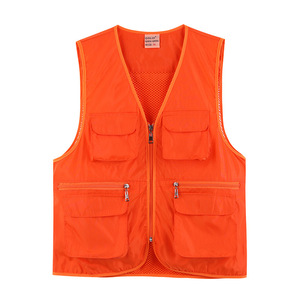 Chaleco de Trabajo con Múltiples Bolsillos, Fibra de Poliéster, Azul, Talla M, Ropa de Trabajo, Deportes al Aire Libre - Product Image 4