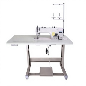 Machine à coudre industrielle à point noué à double aiguille, haute vitesse, à lit plat, programmable pour l'industrie du vêtement - Product Image 1