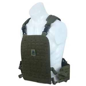 Custom Logo Personalized Black STAB Proof Security Safety Plate Carrier Modular Tactical Tool Vest With Pocket For Utility