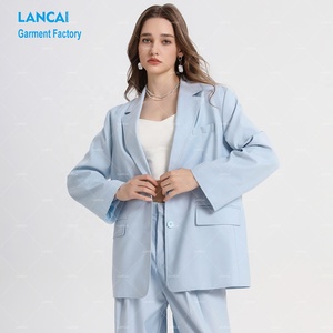 Fabricant <span class=keywords><strong>de</strong></span> vêtements cousus et coupés sur mesure coordonnés en gros blazer <span class=keywords><strong>de</strong></span> bureau uni et ensembles <span class=keywords><strong>de</strong></span> costumes pantalons assortis <span class=keywords><strong>pour</strong></span> femmes - Product Image 4