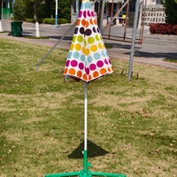 Parasol de plage coloré à pois, portable, avec fonction d'inclinaison, pour jardin, terrasse, pelouse, bord de piscine