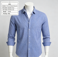 Tissu prêt-à-emploi en coton, nylon et élasthanne, teint en fil, extensible, à rayures et à carreaux, pour chemises homme, femme et enfant