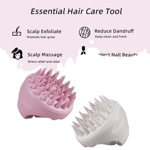 Cepillo de Masaje para Cabello Ecológico de Paja de Trigo, Cepillo Masajeador de Silicona para Cuero Cabelludo, Cepillo para Lavar el Cabello - Product Image 4