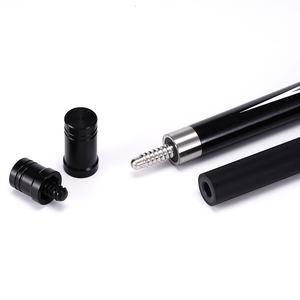 Venta Directa de Fábrica, Taco de Billar de Acero Inoxidable Negro Carbón de 1/2, Punta de 10.5mm, 11.5mm, 13mm con Funda de Arce - Product Image 3