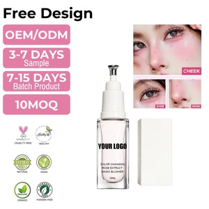 Fard à joues <span class=keywords><strong>liquide</strong></span> crème waterproof longue tenue, aspect naturel, multi-usages, marque privée, tube blanc, couleurs changeantes, maquillage - Product Image 1