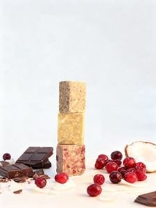 Biscuits compressés 5% Natto en poudre lyophilisée 3 saveurs Fraise <span class=keywords><strong>Lait</strong></span> de coco Chocolat Barre énergétique dure et sucrée Boîte et sac - Product Image 5