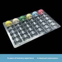 Boîtes d'emballage transparentes en plastique PET de qualité alimentaire pour macarons et gelées, avec fermeture à clip (personnalisables), 10/24/36 pièces