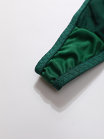 Combinaison en satin à fleurs vert émeraude pour femmes grandes tailles, dentelle fine semi-transparente, décolleté en V profond, bretelles réglables, respirante, romantique